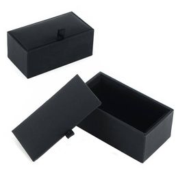 Whole 100pcslot Black Cufflink Box Gift Case Holder Jewellery Packaging Boxes Organiser DHL Whole Bins6970188