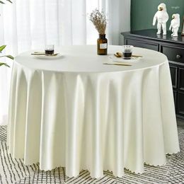 Table Cloth Wedding Round Tablecloth Modern Pure Color Style Mat Blue