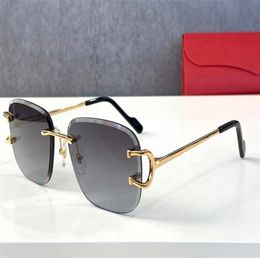 Fashion Designer 0021 Sunglasses Men simple metal square shape crystal cutting Rimless sun glasses Outdoor business leisure style 3630596