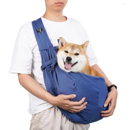 Dog Carrier Small Pet Adjustable Hands-free Sling With Safety Hook Pocket For Crossbody Shoulder Outdoor