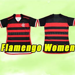 Women 2023 2024 Flamengo soccer jerseys 24 25 DIEGO E.RIBEIRO GABRIEL B. GABI PEDRO VIDAL DE ARRASCAETA GERSON B.HENRIQUE Camisa Mengo girl home black