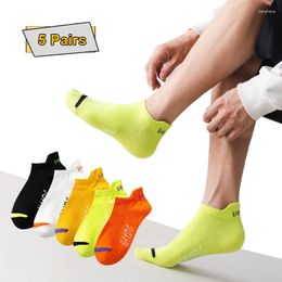 Sports Socks 5 Pairs Men Short Women Low Top Mesh Breathable Ankle Soft Casual Sock For Running Climbing Hiking
