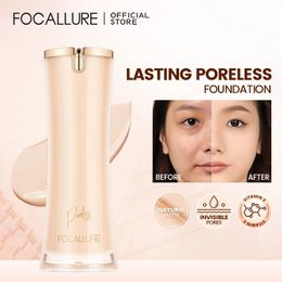 FOCALLURE Liquid Foundation Longlasting Oilcontrol High Coverage Poreless Lightweight Concealer Face Base Makeup Cosmetics 240425