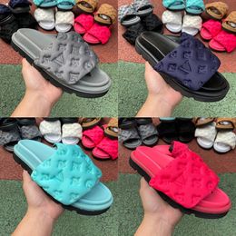 10a Top Sandals Luxury Brand Pool Pillow Men Women Mules Sliders OG Original Black White Red Orange Red Blue Slide House Flat Sole Sandale Slippers Flip Flops DHgates