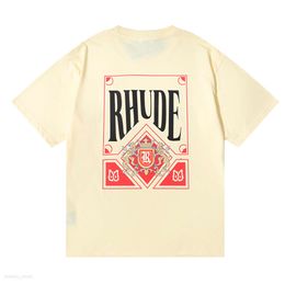 US Size S-Xxl Rhude Spring Summer T Shirt Mens T Shirts Womens Tees Skateboard Oversize Men Short Sleeve Tshirt Luxury Brand Rhude Mens T Shirt Rhude Short 899