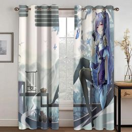 Curtain 3D Cartoon Characters Sunshade Curtains Kids Room Bedroom Decorative 2 Panel Children's Study Living