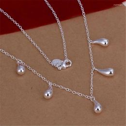 Pendant Necklaces Wholesale Charms Drop For Women Chain Wedding Silver Plated Beautiful Necklace Fashion Trends Jewellery Gifts N131