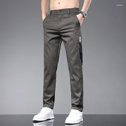 Men's Pants Light Luxury Casual Slim Fit For Small Straight Leg