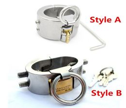304 Stainless Steel Testicle Crusher Penis Lock Cage Fetish Belts Restraint Device Testicles Scrotum Ball Pendant SH1907276410121