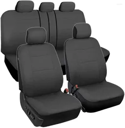 Car Seat Covers Full Set Breathable Cloth Front And Rear Split Bench For Universal SUV Van