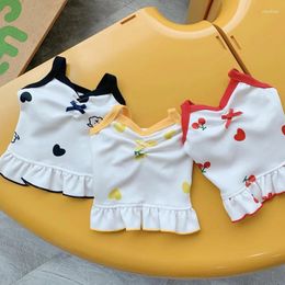Dog Apparel Summer Cute Printed Pet Halter Dress Thin Breathable Puppy Cat Clothes Bichon Yorkshire Chihuahua Small