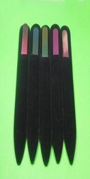 100X CRYSTAL GLASS NAIL FILE with Companion BLACK SLEEVE 5 12quot Colour CHOICE NEWNF0144871369