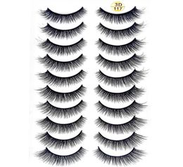 2019 NEW 10 pairs 100 Real Mink Eyelashes 3D Natural False Eyelashes Mink Lashes Soft Eyelash Extension Makeup Kit Cilios 1172538372