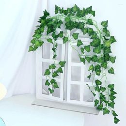 Decorative Flowers Props Ivy Leaf Jungle Party Green Leaves El Decoration Garland Wall Hanging Decor Artificial Plants Fake