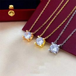 Designer Schmuck Liebe Halskette Diamant Anhänger Halsketten für Frauen 18k Rise Gold Silber Tennis Halskette Luxusschmuck für Geburtstagsfeier