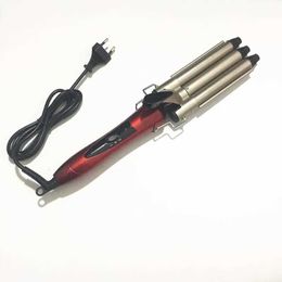 Hair Curlers Straighteners Cake curlers three major water ripple tube hair curler electric coil rod to beautify hair does not hurt to send Y240504