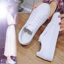 Casual Shoes Desginer Women Sneakers Breathable Students Sports Girl Flat Leather Pu White Woman Vulcanize