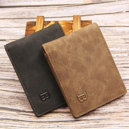 Wallets Men Short Wallet With Zipper Coin Pocket Fashion Soft Leather Horizontal Slim Money Purses Multifunctional Small