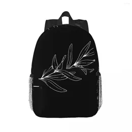 Backpack Leaf Design Black And White Collection 2 Backpacks Teenager Bookbag Cartoon Children School Bags Travel Rucksack Shoulder Bag