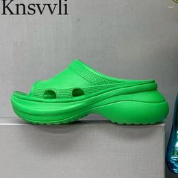 Slippers Thick Sole Women Rubber Waterproof Bathroom Casual Beach Shoes Unisex Summer Slides Flat Platform Men