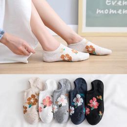 Women Socks Cotton Floral Slippers Female Girls Spring Summer Breathable Short Ankle Fashion Low Cut Sock