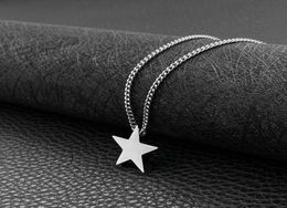 Star Necklace Mens Chains On The Neck Pendant Stainless Steel Hip Hop Jewellery 2021 Gifts For Male Accessory Necklaces9334143
