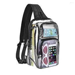 School Bags Large Capacity Clear Bag Front Pocket Unisex Mini Handbag Travel Shoulder