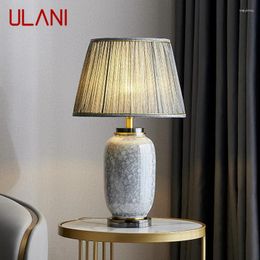 Table Lamps ULANI Modern Ceramics Lamp Luxurious Living Room Bedroom Study LED Originality Brass Desk Light