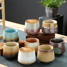 Mugs Retro Teacup Kiln Transformation Ceramic Coffee Cup Household Water Bowl Crude Pottery Creative Office Drinkware 200ML