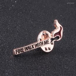 Brooches Twin Peaks Enamel Badge Brooch Burning Matches Dale Cooper Pins For Women Men Lapel Pin Jeans Shirt Jewellery