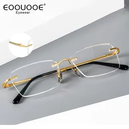 Sunglasses Frames 2024 Rimless Titanium Glasses Men Myopia Hyperopia Lightweight Oculos Prescription Eyewear Progressive Glasse