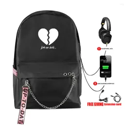 Backpack Fashion Youthful School Bag Unisex Payton Moormeier Travel Bags Usb Rechargeable Oxford Waterproof Notebook Shoulder Backpacks