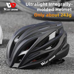 WEST BIKING Bicycle Helmet Lightweight lntegrally Cycling for Men Women Adult Comfort Mountain Road Bike Accessories 240428