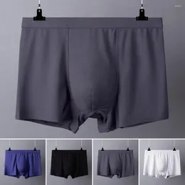 Underpants Men Boxers U Convex Elastic Breathable Mid Waist Plus Size Protective Underwear Anti-septic Inner Wear Clothes