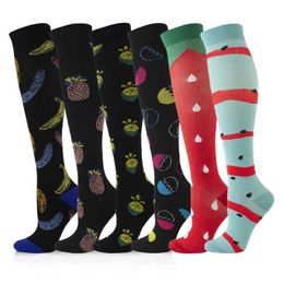 Socks Hosiery Men Women Compression Socks Funny Pineapple Running Socks For Nurses Splints Flight Travel Pregnancy Edoema Recovery Socks Y240504