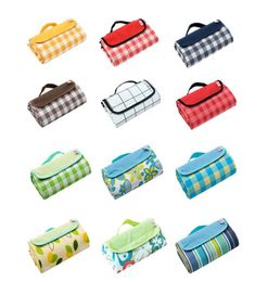 Picnic Blanket Plaid Foldable Outdoor Mat Pad Waterproof Portable Beach Mat Hiking Camping Blanket Extra Large Sand Proof Carpet L1722405