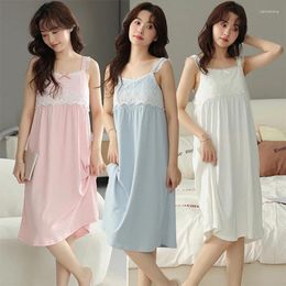 Women's Sleepwear Sweet Princess Plus Size Sexy Lace Spaghetti Strap Cotton Nightgowns For Women Summer Nightdress Night Dress Nighty