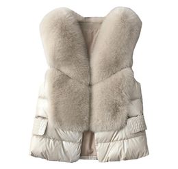 Fur Vest Women's Short Down Feather Imitation Slim Temperament Jacket Autumn And Winter Fashion Amatch 2111207485810