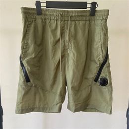 Summer CP Nylon Loose Quick Drying Shorts Outdoor Men's Beach Pants with Lens Sports Zipper Pocket Students Pants LJ09