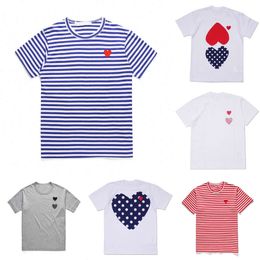 play Mens Fashion T Shirt Designer Red Heart CDG Shirt Casual Women Shirts Quanlity Commes Des TShirts Casual everything Embroidery Short Sleeve Tee High Wholesale