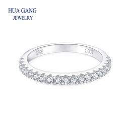 Simple Design Jewelry 925 Sterling Silver Engagement rings Elegant Labs Diamonds Wedding Stack Ring for Women 240424