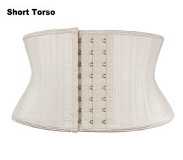 Slimming Belt Short Torso 7 Inches Height Waist Trainer Latex 25 Steel Bones Tummy Control Body Shaper for Small Body Women4754972