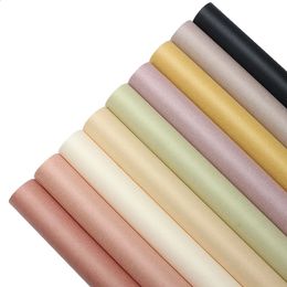 Monochrome Waterproof Kraft Paper Wrapping Paper Roll Valentines Day Gift Flower Bouquet Birthday Monochromatic 8 Yard 240423