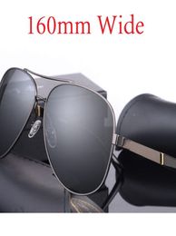 160mm Oversized Mens Polarised Sunglasses Driving Sun Glasses for Man Fat Face Wide Head Male Sunglass Aviation3389952