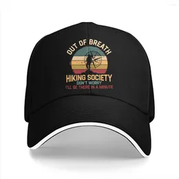 Ball Caps Summer Cap Sun Visor Out Of Breath Hiking Society Hip Hop Cowboy Hat Peaked Hats
