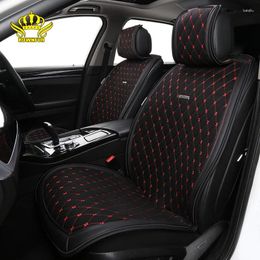 Car Seat Covers Artificial Suede Cushion Universal Black Red Interior Fit For Most Cars 1 Set Luxury Seats Cover Shawl