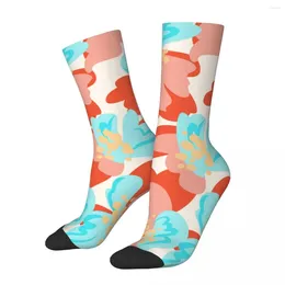 Women Socks Summer Floral Winter Seamless Pattern Stockings Novelty Couple Soft Breathable Design Running Anti-Slip