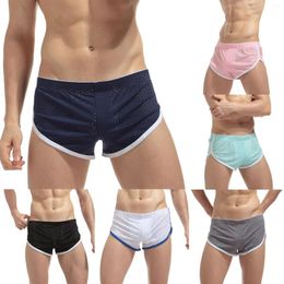 Underpants Mens Ice Silk Underwear Fashion Home Pants Mesh Casual Breathable Sexy Thin Panties