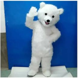 2024 High quality White Bear mascot costume Cartoon Character Outfits Suit Furry Suits Halloween Carnival Birthday Party Dress