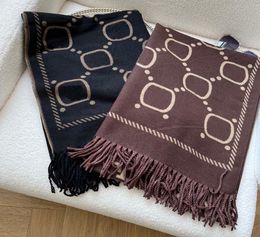 Designer Scarves Classic Plaid Letter Design for Man Women Winter Scarf Unisex Elegant Wraps Black and Brown 2 Color3605385